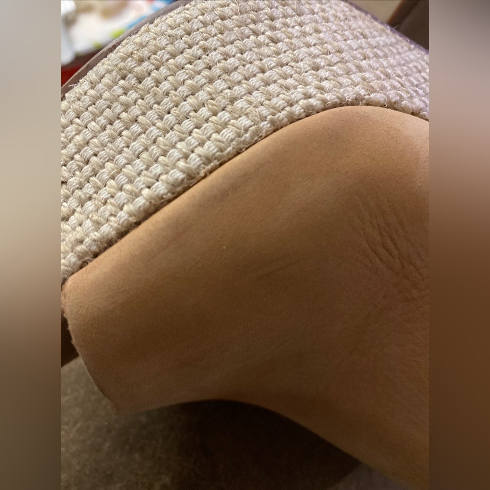 Schutz Womens Leather Platform Mules Heels Honey Beige Size 5.5B Dandara - Picture 10 of 10